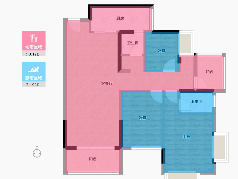 广东省-河源市-兴业城-81.86-户型库-动静分区