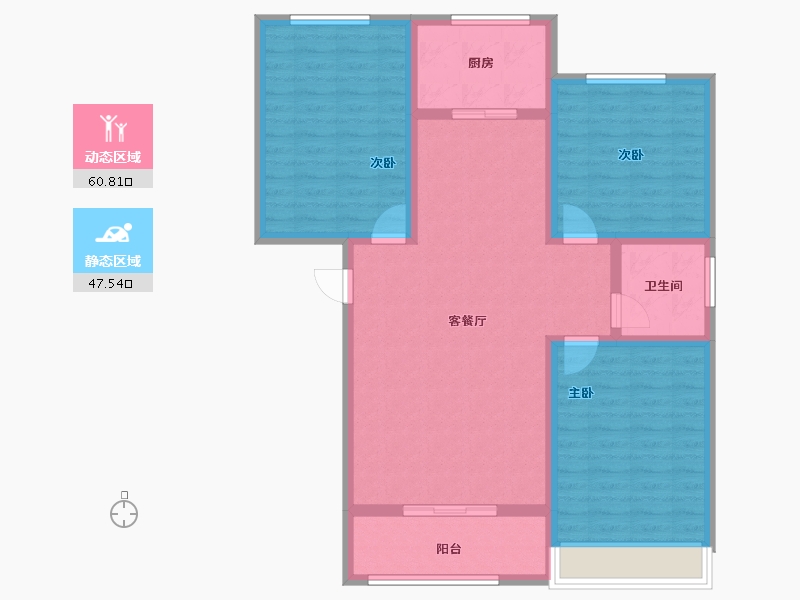 青海省-海东市-紫金花苑-97.32-户型库-动静分区