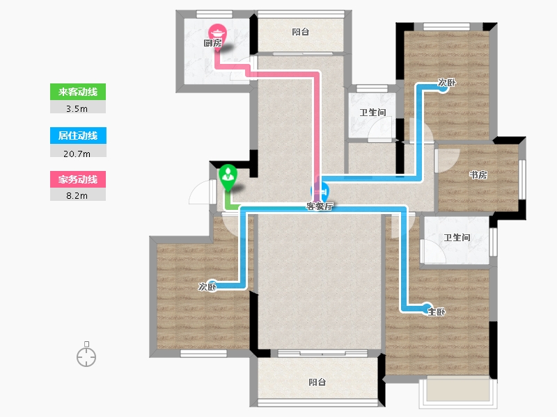 江西省-九江市-通源·天赐人家-103.36-户型库-动静线