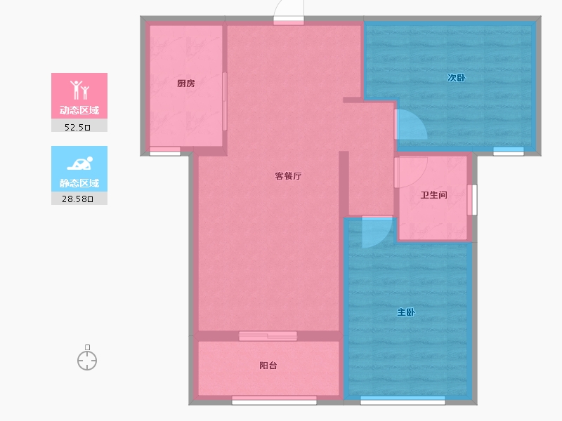 河北省-衡水市-泰华丽园-72.80-户型库-动静分区