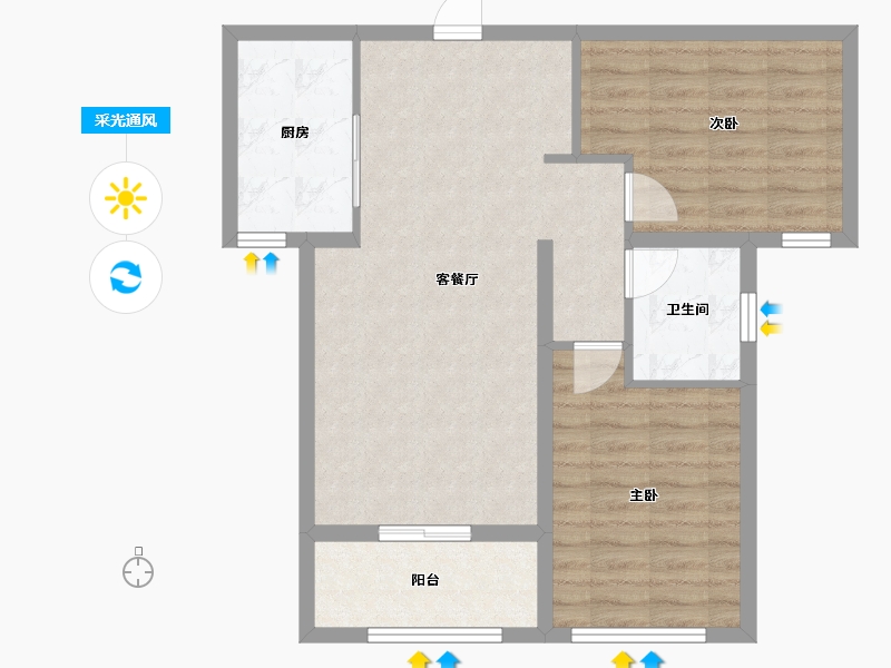 河北省-衡水市-泰华丽园-72.80-户型库-采光通风