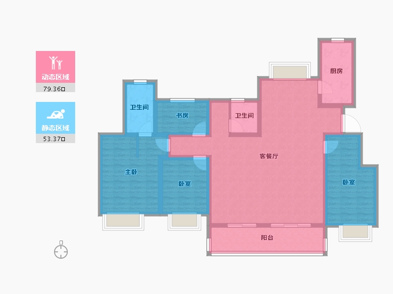 安徽省-合肥市-远洋庐玥风景-118.41-户型库-动静分区