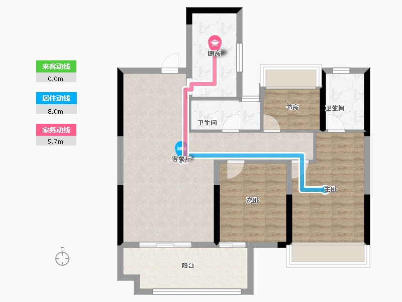 安徽省-宿州市-国建京御府-84.80-户型库-动静线