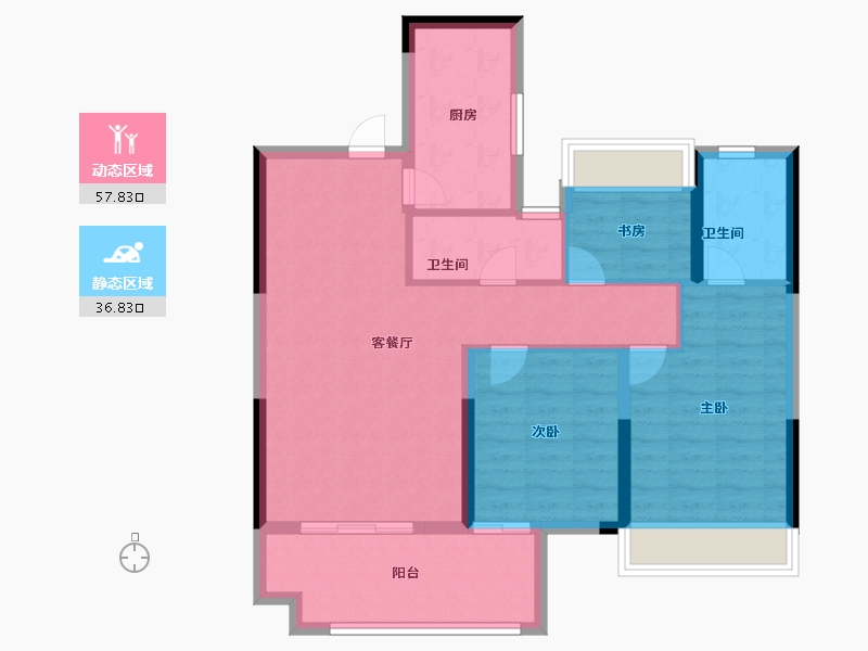 安徽省-宿州市-国建京御府-84.80-户型库-动静分区