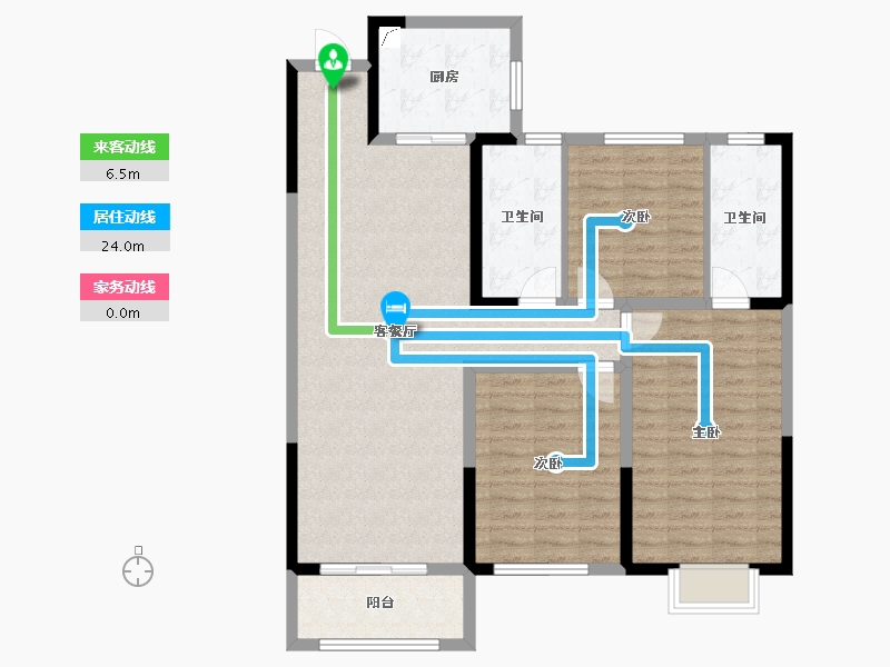 湖南省-湘潭市-锴鑫森林雅园-105.02-户型库-动静线