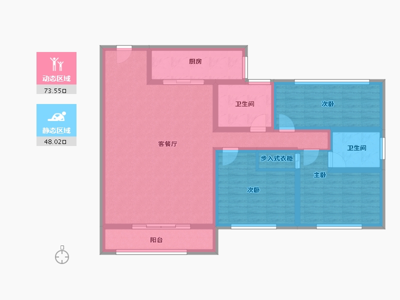 青海省-海东市-紫金花苑-108.05-户型库-动静分区