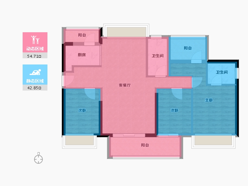 广东省-河源市-兴业城-86.89-户型库-动静分区