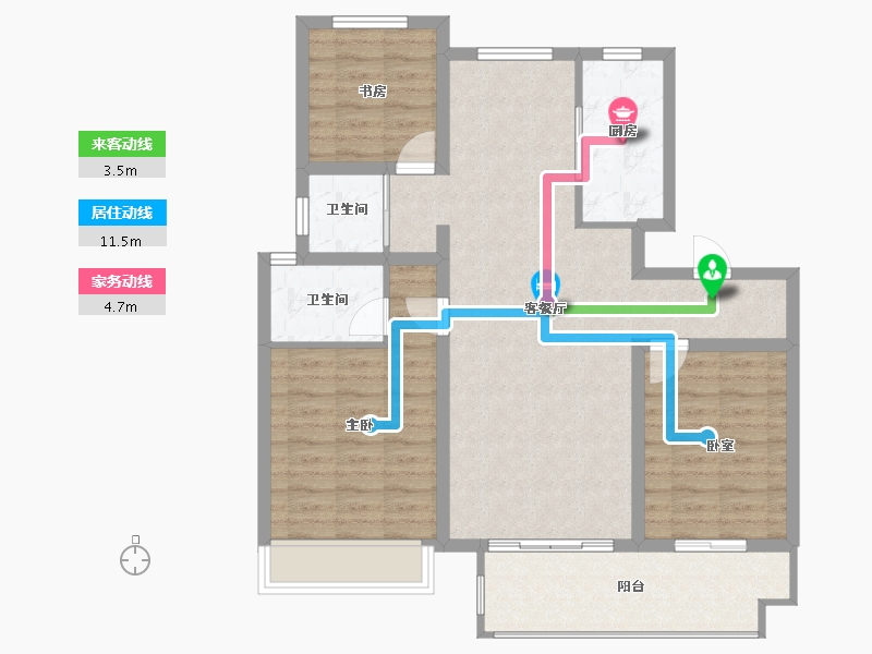 安徽省-滁州市-国兴明珑湾-92.00-户型库-动静线