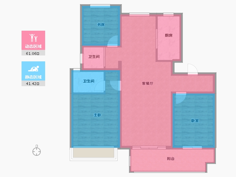 安徽省-滁州市-国兴明珑湾-92.00-户型库-动静分区