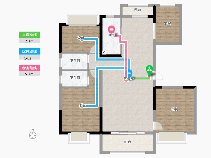 云南省-昆明市-中交碧桂园东园-114.56-户型库-动静线