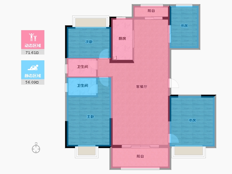 云南省-昆明市-中交碧桂园东园-114.56-户型库-动静分区