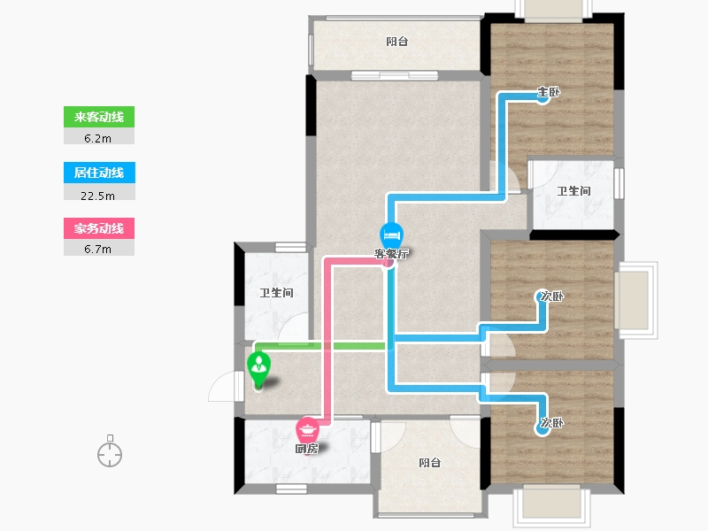 云南省-曲靖市-愿景·中国·宣威公园里康养小镇·芬芳源-92.00-户型库-动静线