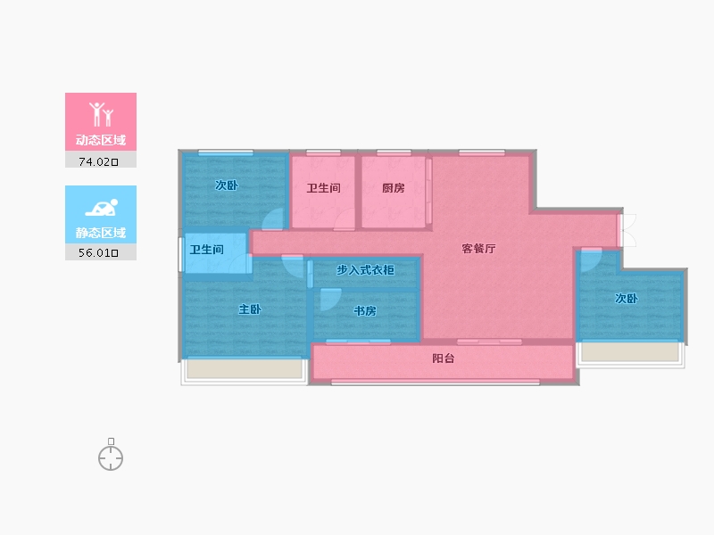 青海省-海东市-帝豪·壹号院-115.46-户型库-动静分区