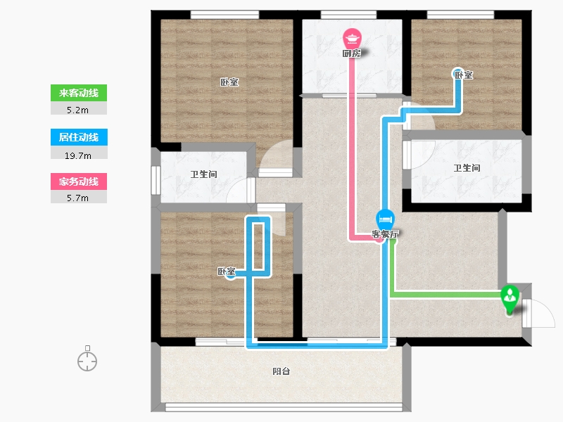 陕西省-咸阳市-中昌·如意城-91.42-户型库-动静线