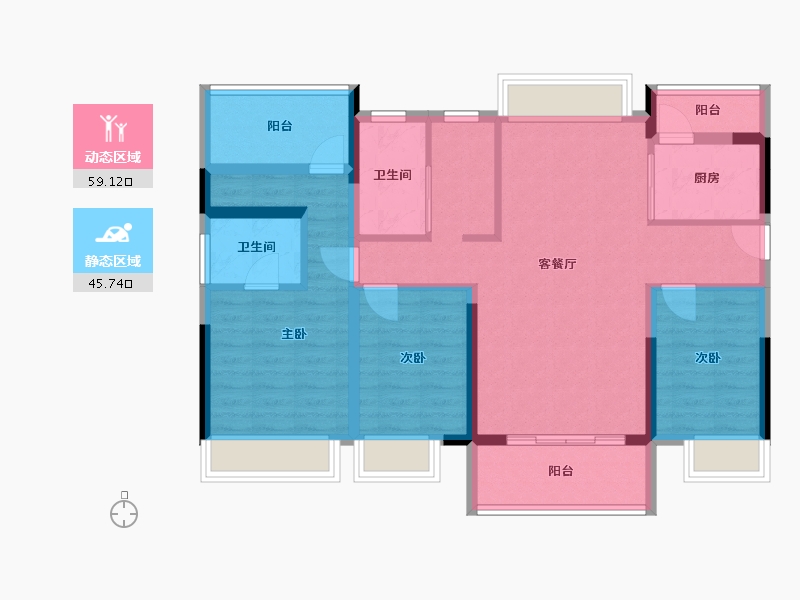 广东省-河源市-兴业城-92.76-户型库-动静分区