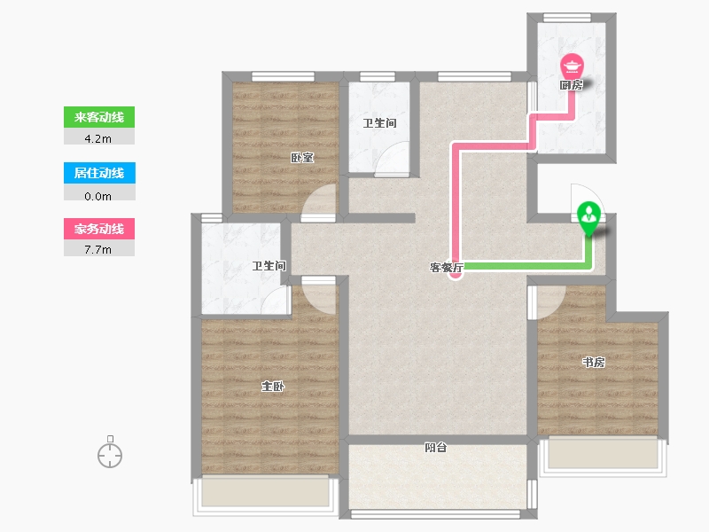 河南省-安阳市-新城国际五期-102.41-户型库-动静线