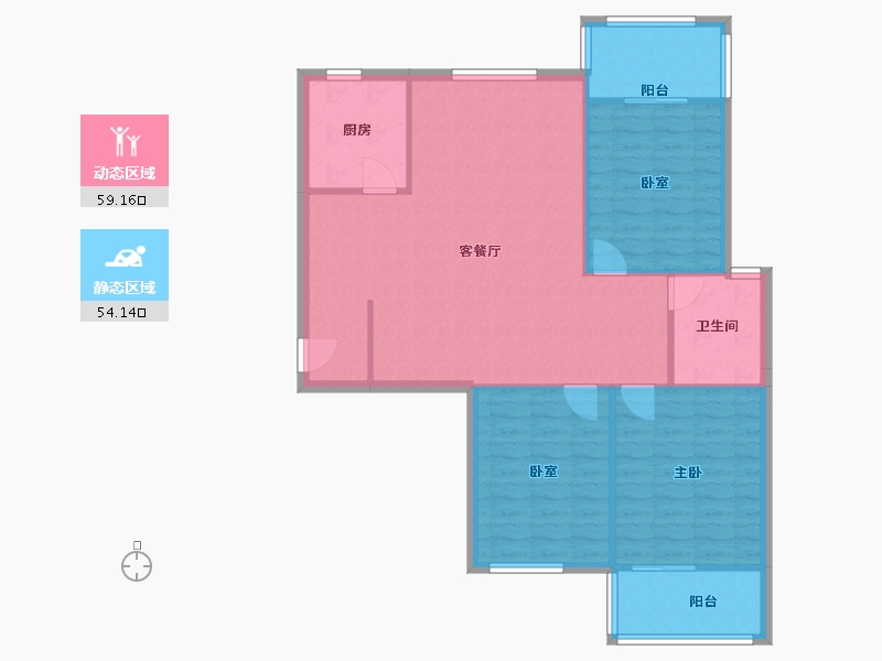 河南省-新乡市-金谷时代广场-130.00-户型库-动静分区