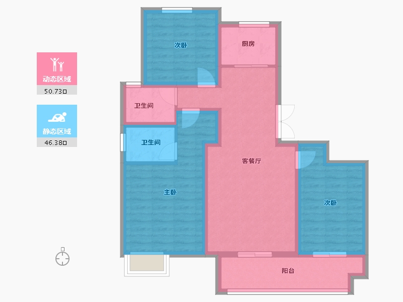 山西省-运城市-阅山府-86.11-户型库-动静分区