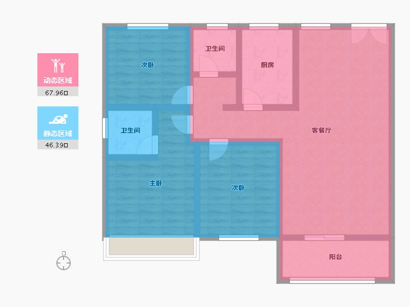 青海省-海东市-壹悦府-101.52-户型库-动静分区