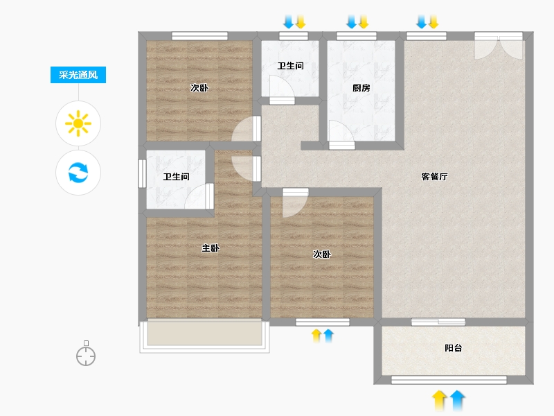 青海省-海东市-壹悦府-101.52-户型库-采光通风