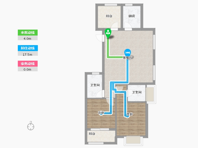 浙江省-杭州市-众安白马御府-73.52-户型库-动静线