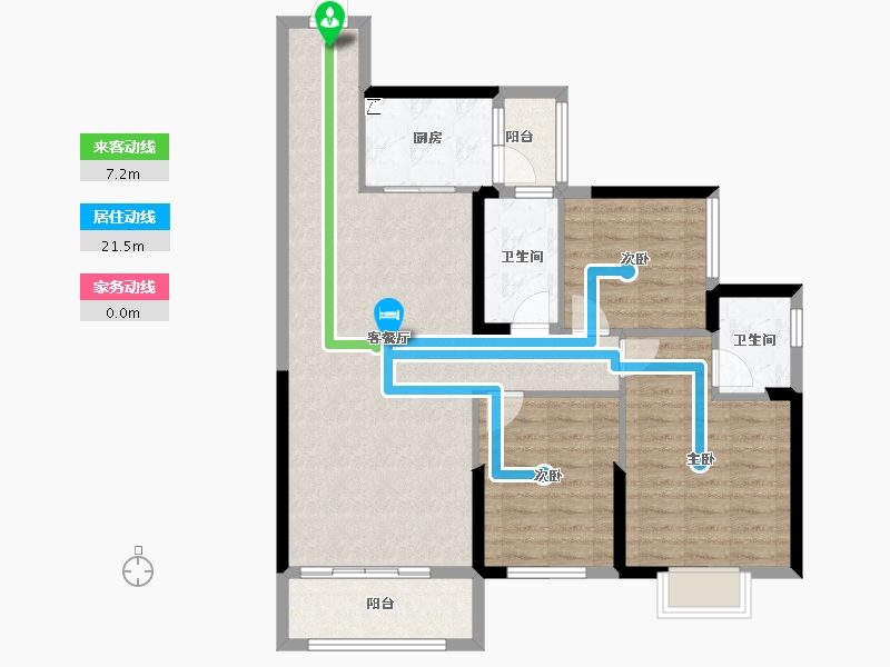 湖南省-株洲市-顺凯公馆-92.00-户型库-动静线