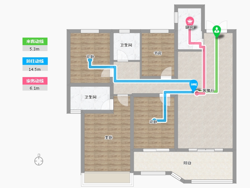 山东省-滨州市-荣盛墨香山南-109.20-户型库-动静线