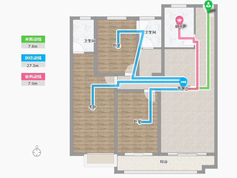 河南省-南阳市-安泰·荣盛公馆-122.40-户型库-动静线