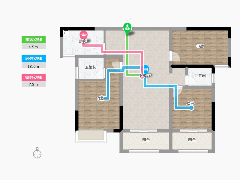 湖南省-湘潭市-九华世纪城第二=期-98.08-户型库-动静线