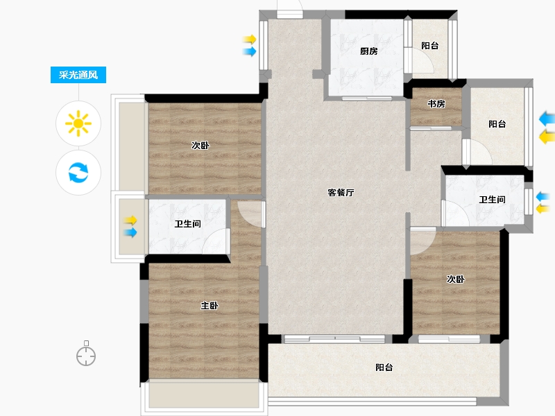 广东省-河源市-金美家名都-93.14-户型库-采光通风