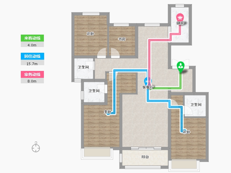 山东省-滨州市-荣盛墨香山南-112.51-户型库-动静线