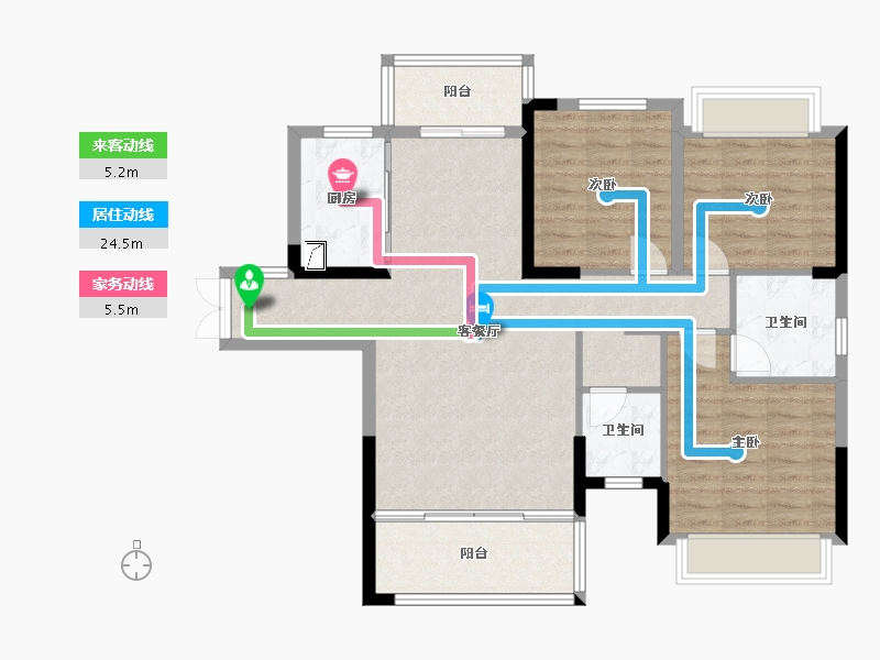 湖南省-常德市-六合清华圆-120.00-户型库-动静线