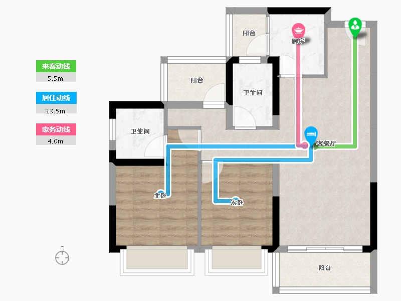 广西壮族自治区-贵港市-星耀碧桂园城市之光-68.49-户型库-动静线