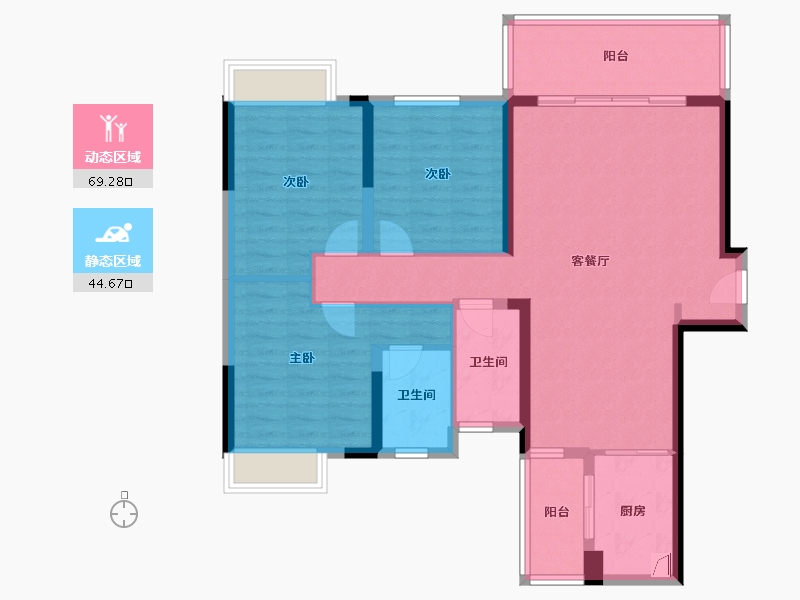 广西壮族自治区-南宁市-云星钱隆首府-100.00-户型库-动静分区