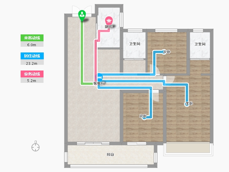 山东省-滨州市-荣盛墨香山南-103.21-户型库-动静线