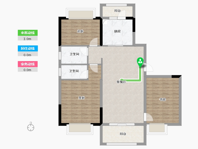 云南省-昆明市-中交碧桂园东园-96.52-户型库-动静线