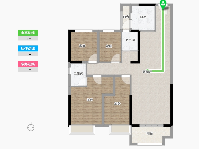 山东省-临沂市-蒙阴碧桂园天樾湾-116.00-户型库-动静线