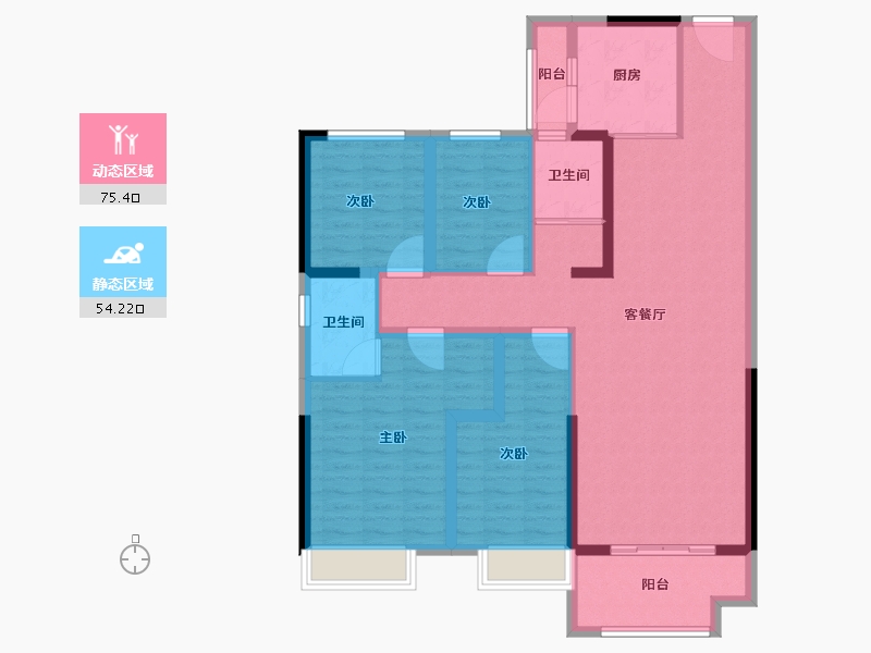 山东省-临沂市-蒙阴碧桂园天樾湾-116.00-户型库-动静分区