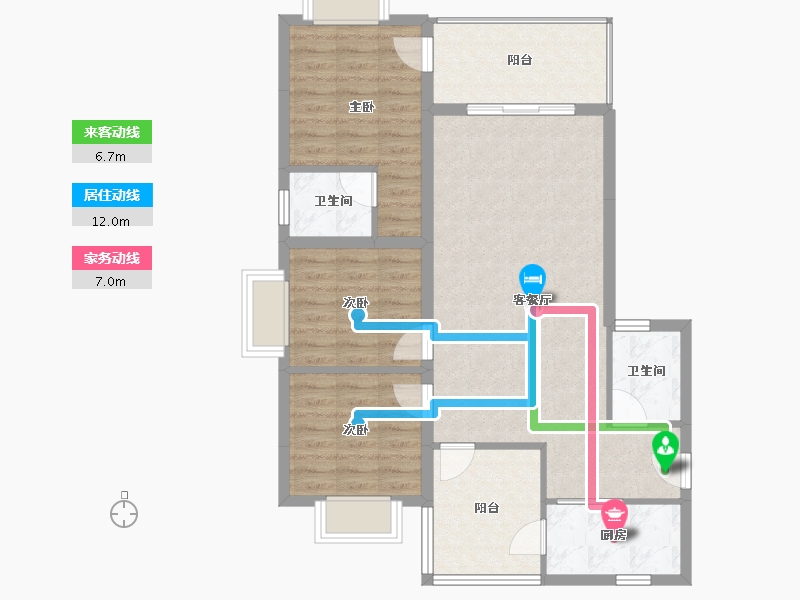 云南省-曲靖市-愿景·中国·宣威公园里康养小镇·芬芳源-90.39-户型库-动静线