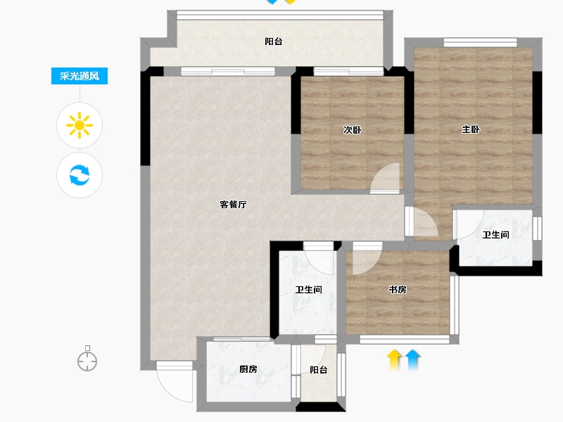 四川省-内江市-西城世家-79.17-户型库-采光通风