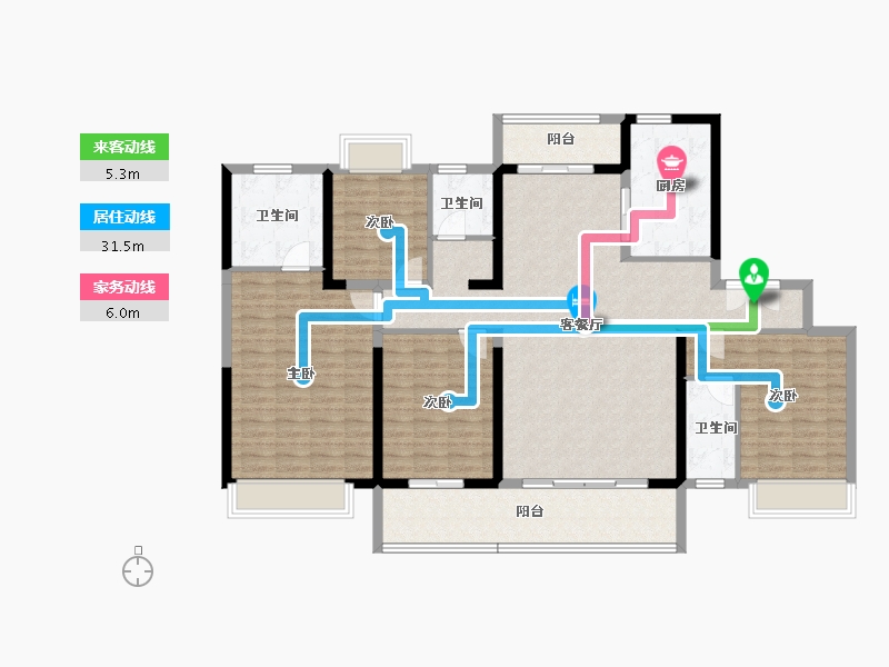 广东省-河源市-碧桂园凤凰台-145.19-户型库-动静线