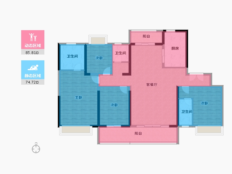 广东省-河源市-碧桂园凤凰台-145.19-户型库-动静分区