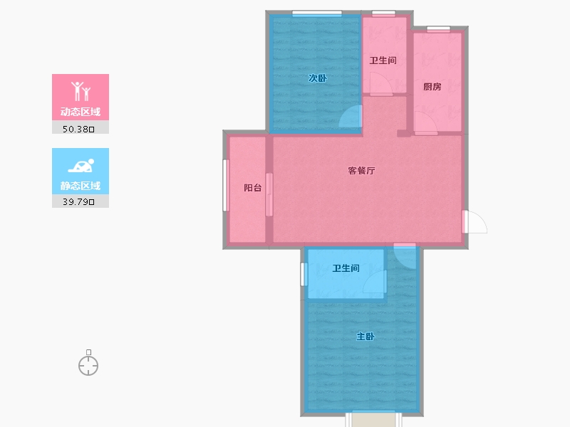 河北省-衡水市-隆江华府-80.80-户型库-动静分区