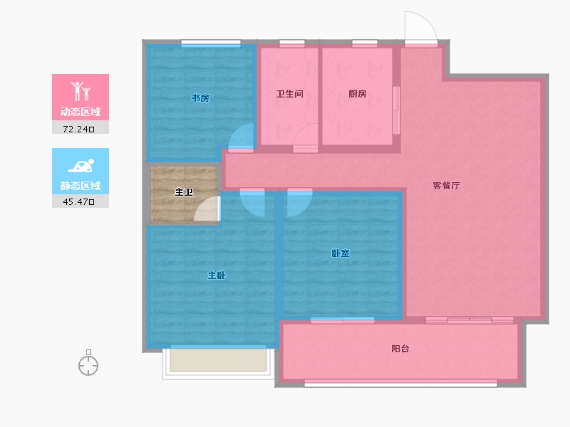 江苏省-徐州市-睢宁万园-109.93-户型库-动静分区