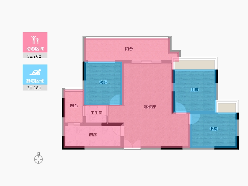 四川省-宜宾市-海成高铁生态城·西区A组团-78.06-户型库-动静分区