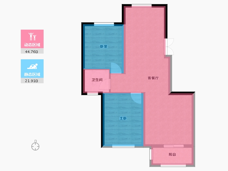 辽宁省-葫芦岛市-晟宇天玺-59.59-户型库-动静分区