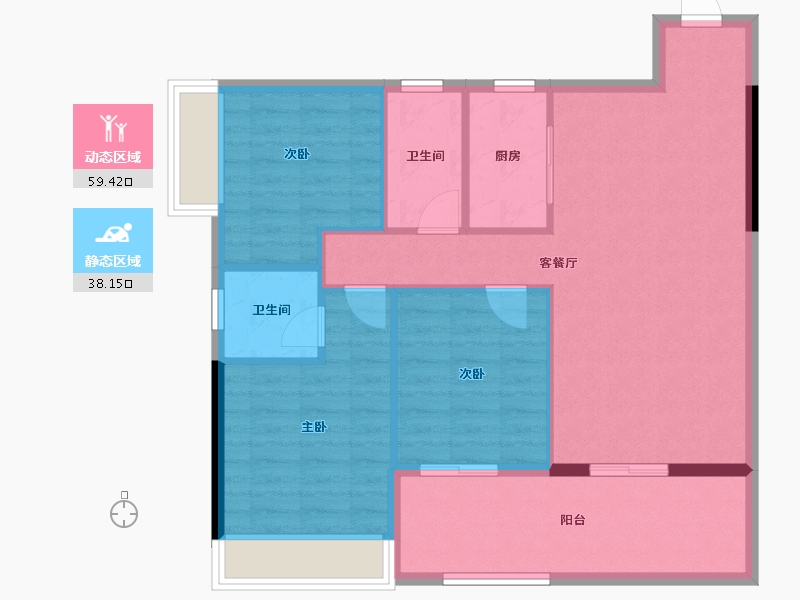 广西壮族自治区-河池市-绿锦华府-88.60-户型库-动静分区