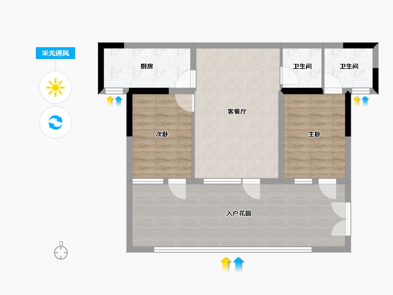 云南省-西双版纳傣族自治州-万科曼西缇-81.75-户型库-采光通风