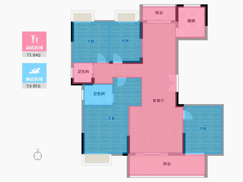 江西省-赣州市-星州润达九玺-120.32-户型库-动静分区