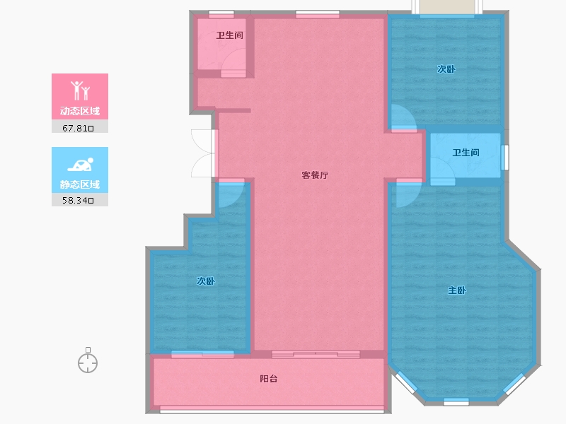 陕西省-汉中市-牧河明珠-114.29-户型库-动静分区